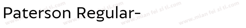 Paterson Regular字体转换